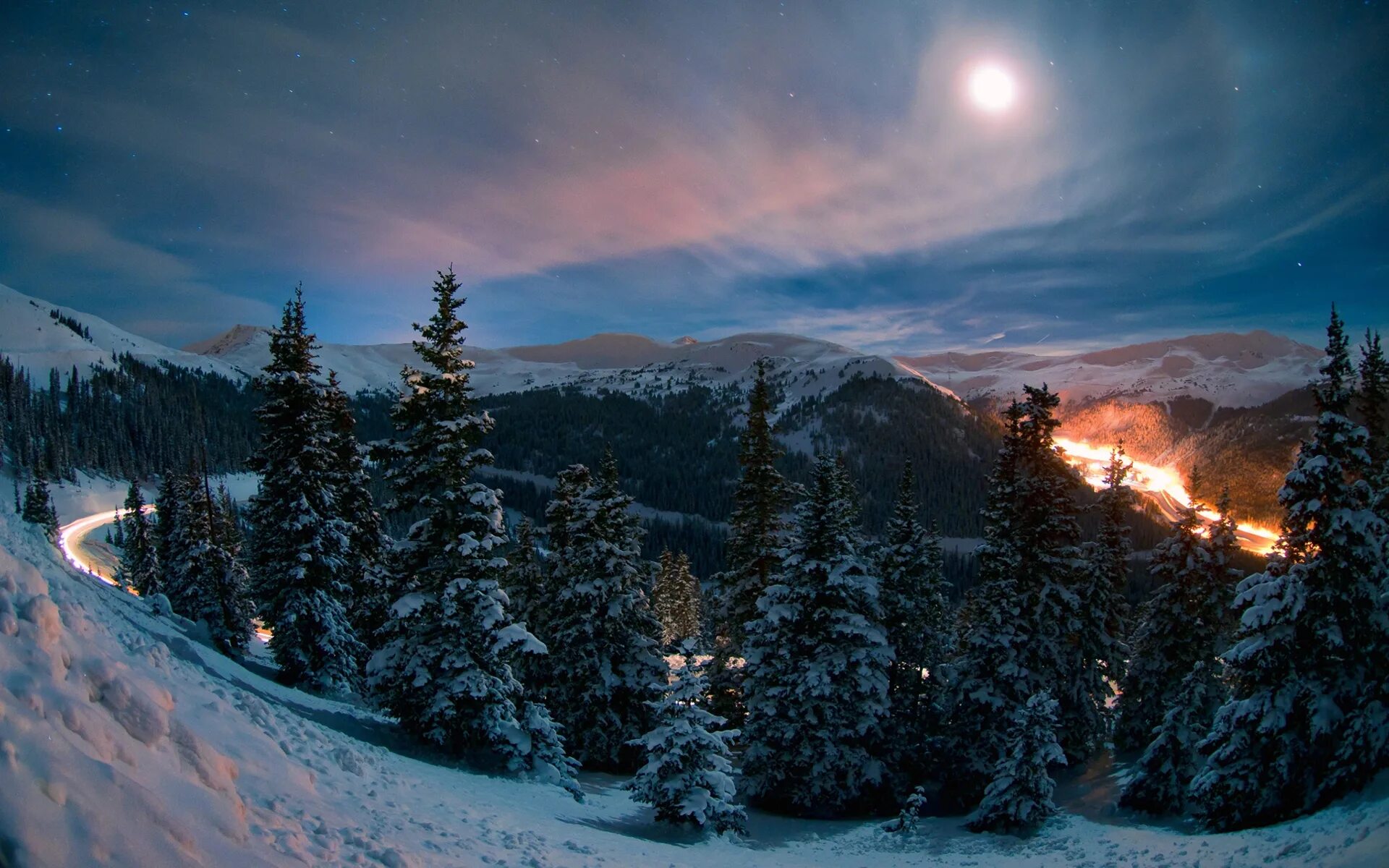 Зимний лес ночью. Ночной пейзаж. Горы ночью. Зимние горы ночью. Красивая зима ночь
