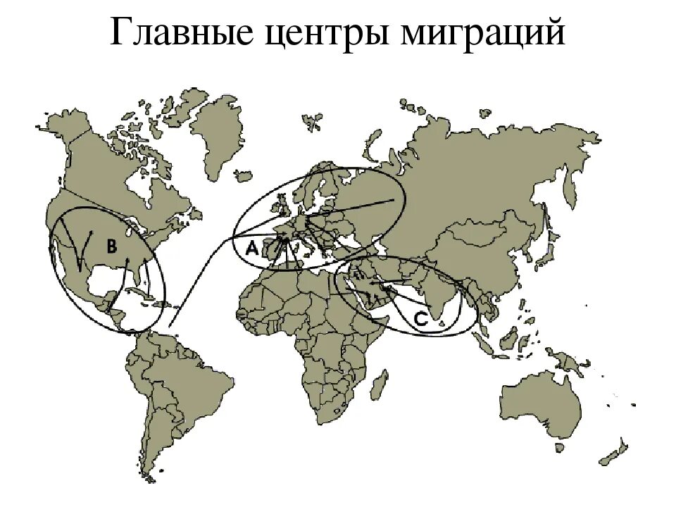 Главными центрами притяжения. Центры трудовой миграции в мире. Направления миграций в мире карта.