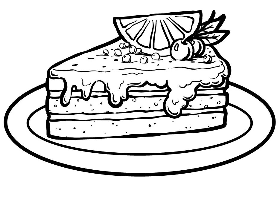 Кусок торта на тарелке рисунок. Раскраска торт. Торт раскраска для детей. Тортик раскраска для детей. Раскраска торт на день рождения.