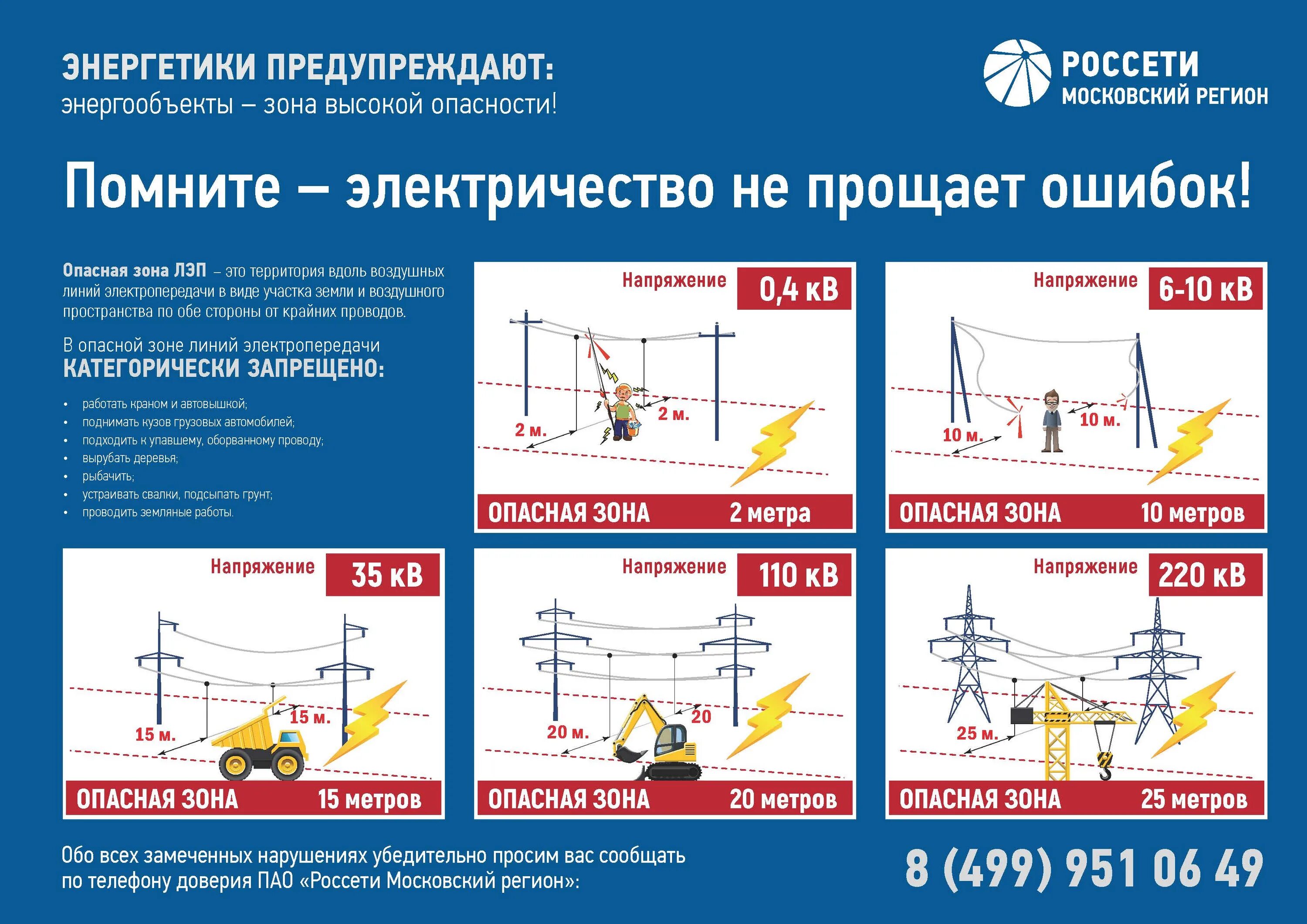 Выполнение работ вблизи линий электропередач
