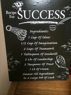 Recipe for success