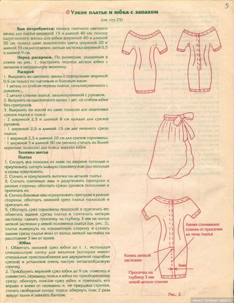 Срезы платья. Срезы платья