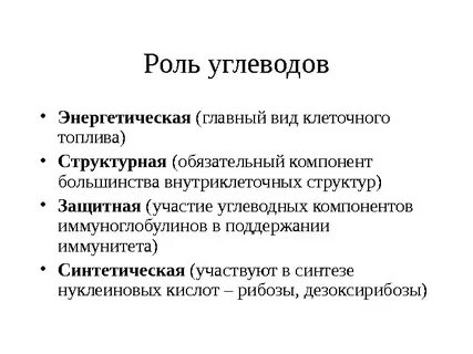 Энергетические углеводы