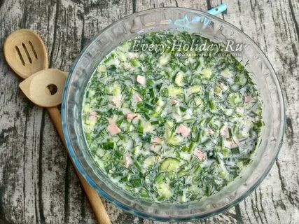Рецепт окрошки на сыворотке с колбасой классический