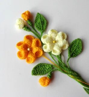 Вязаный цветами своими руками