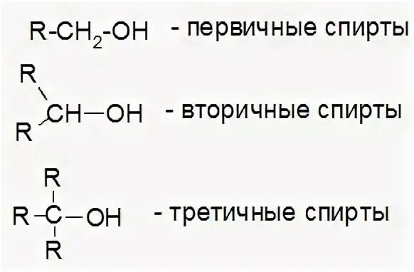 Структурная формула вторичного спирта