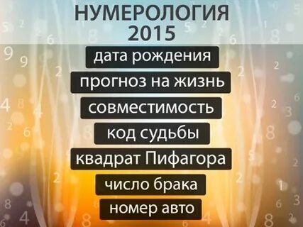 Нумерология по дате рождения прогноз на год