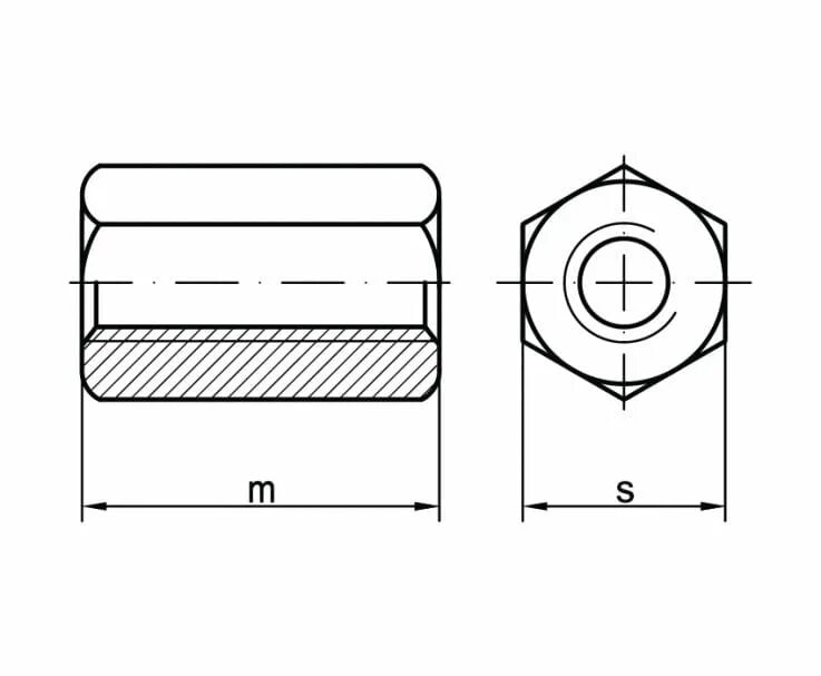 Гайка m20 din 6334. Гайка соединительная переходная удлиненная din6334. Din 6334 гайка-втулка (соединительная-переходная). Гайка соединительная (удлиненная) din 6334 м20. Размеры удлиненных гаек