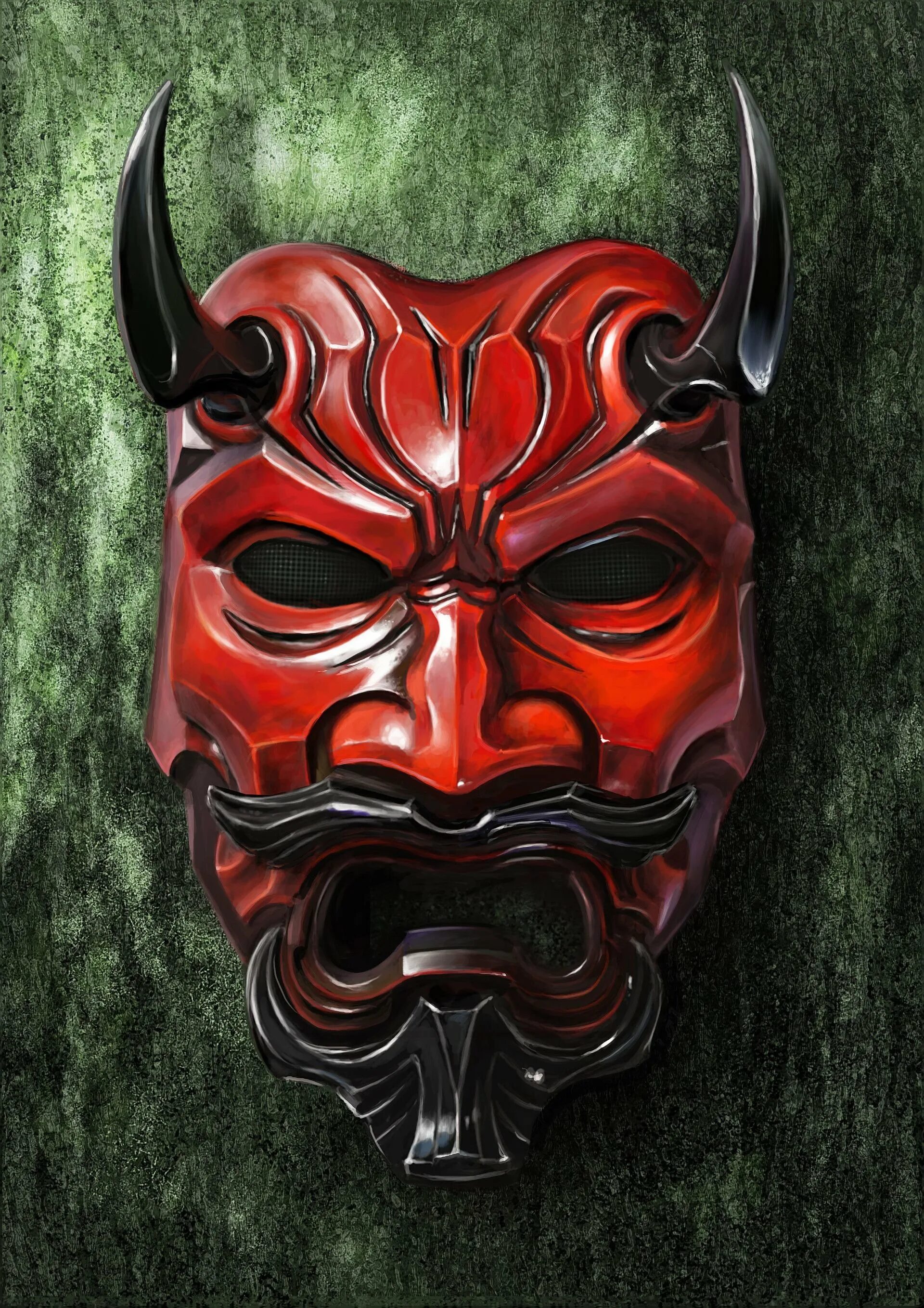 Японская маска Hannya самурая. Oni демон Самурай маска. Самурай в маске Oni. Маски самураев Мэмпо демон. Японская маска они