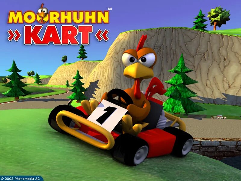 Игра утка гонки. Игра Moorhuhn Kart 2. Морхухн. Легенды картинга 2007. Гонки с петухом. Морхухн картинг.