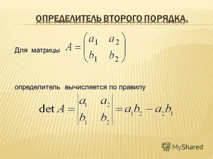 Если определитель равен 1