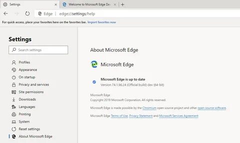 Edge setup