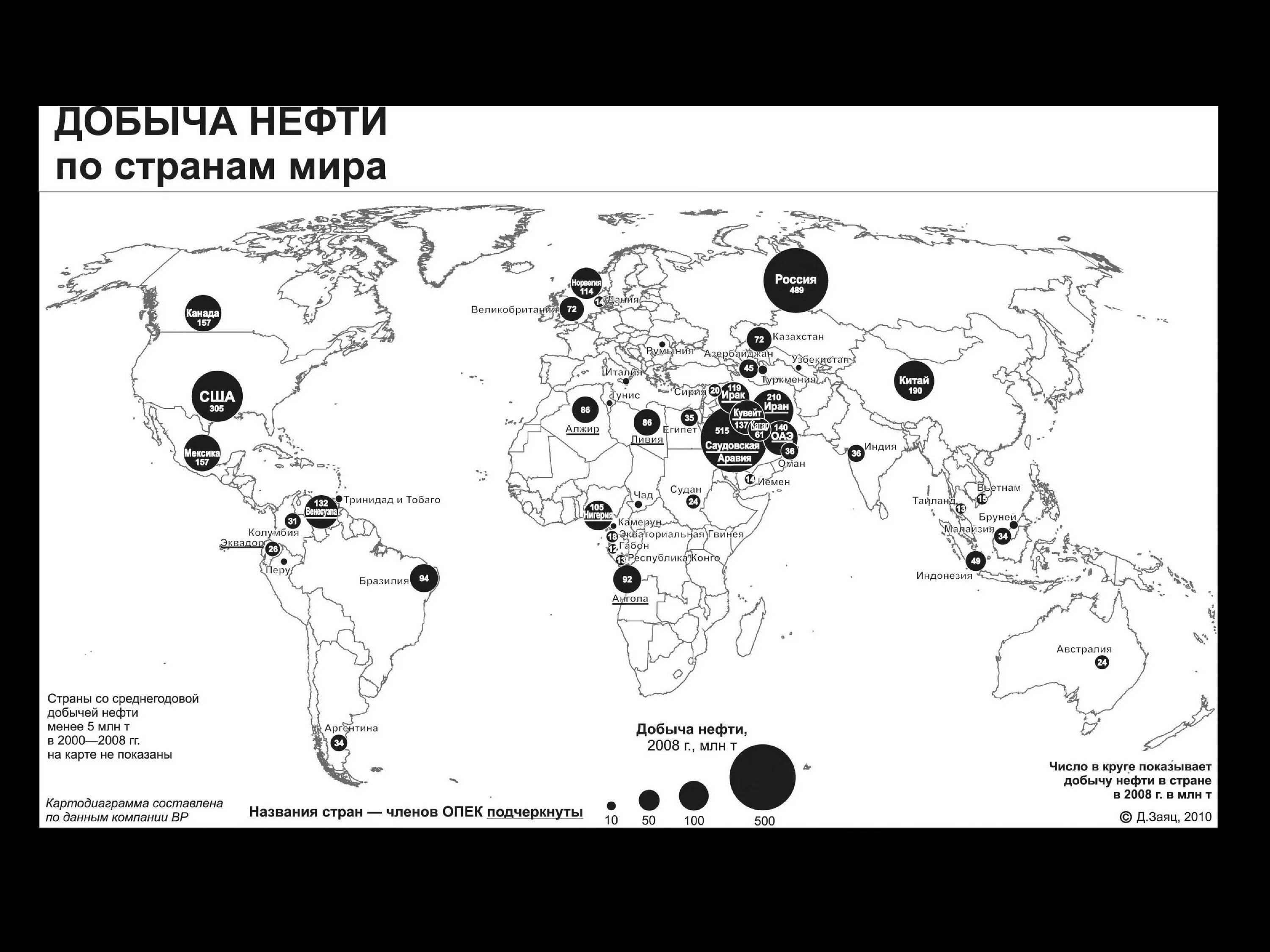 Обозначьте места добычи