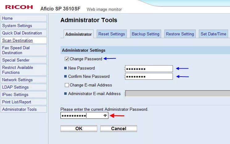 Default user password. Ricoh 330 пароль администратора. Ricoh Aficio MP c3002 пароль администратора. SP 330sfn web image Monitor пароль. Ricoh Aficio MP c2504ex расположение NVRAM.