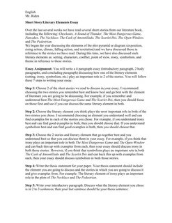 Story writing examples