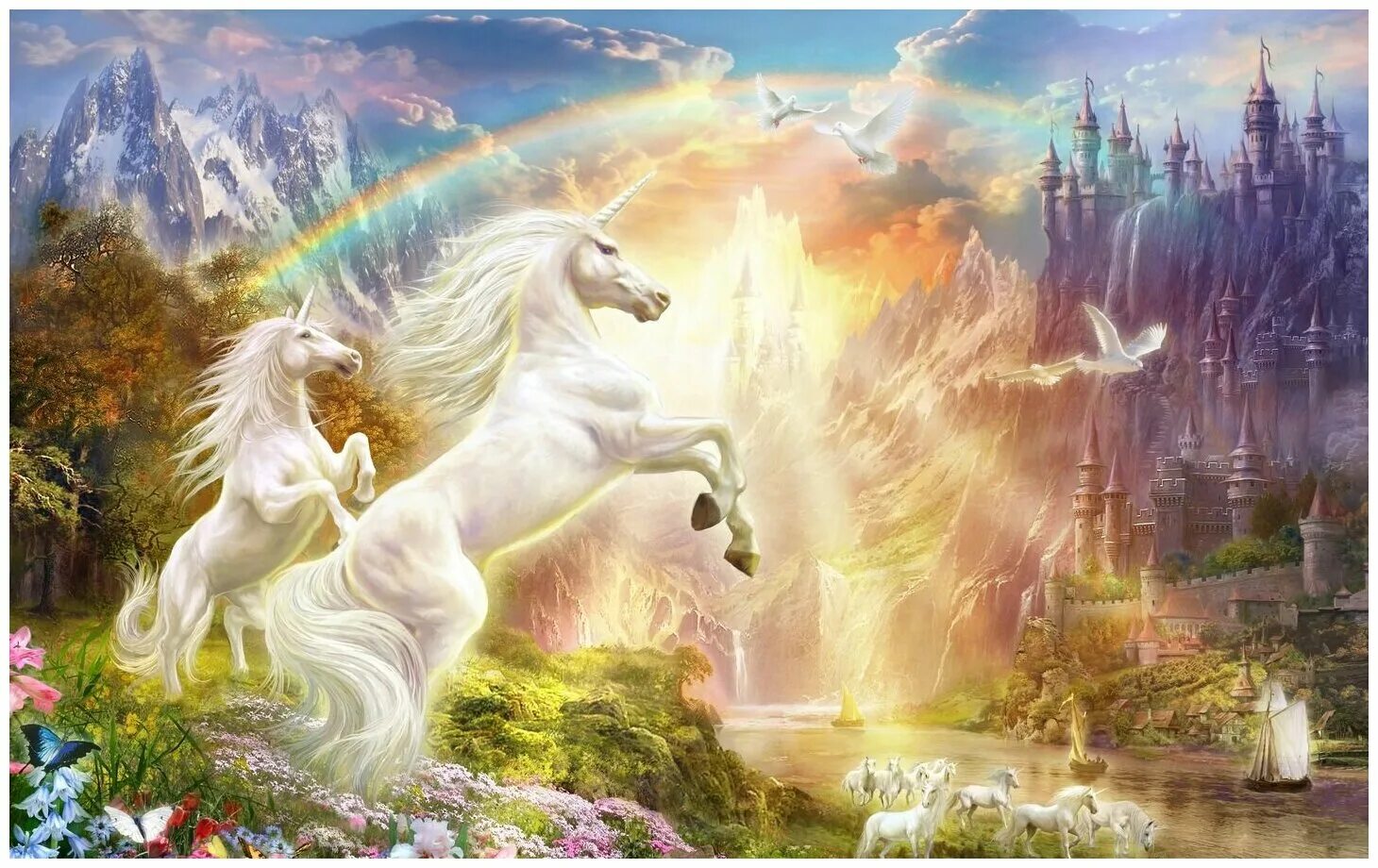Волшебный мир слушать. Лошади волшебные. Волшебный Единорог. Красивые Единороги. Сказочный конь.