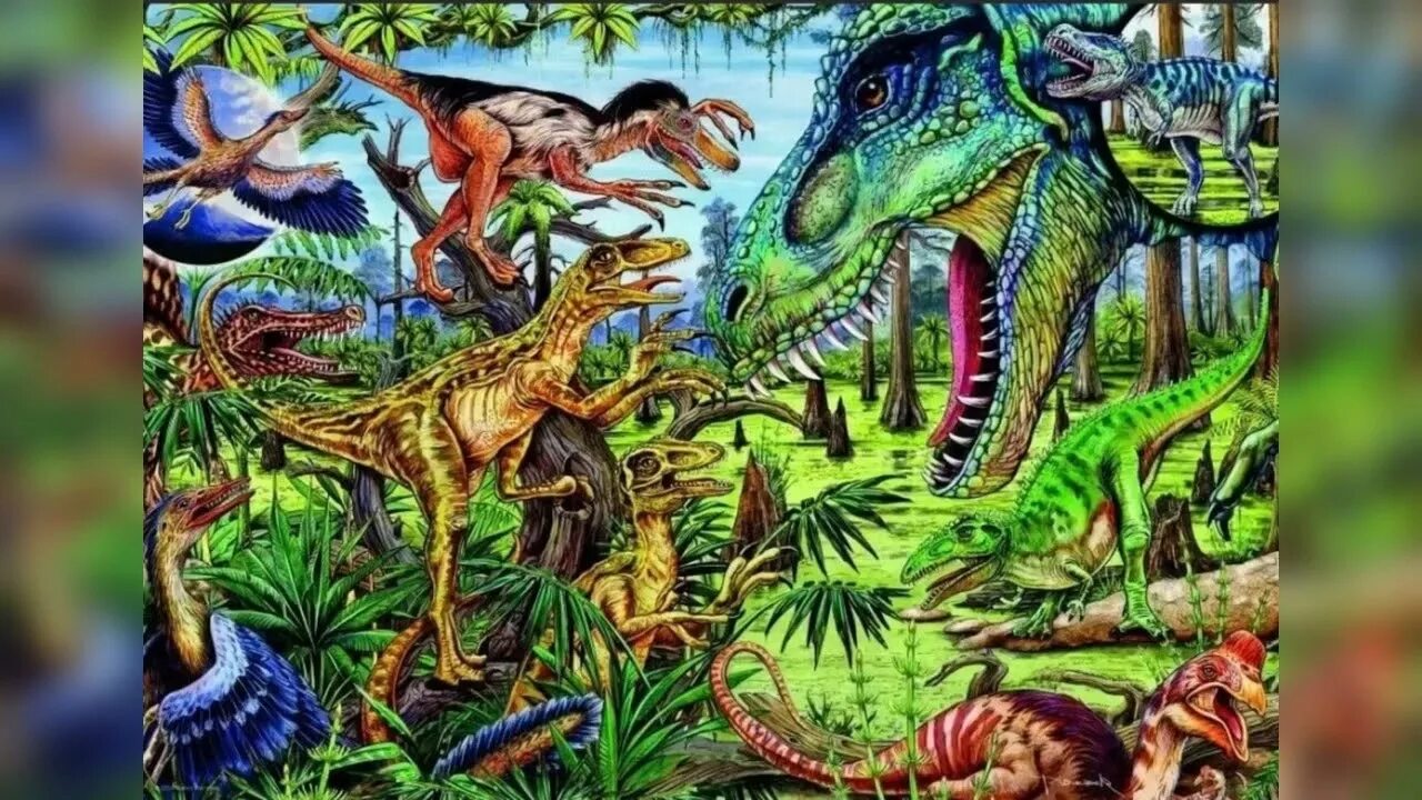 Пазл Heye Flora & fauna динозавры-хищники, Wieczorek (29660), 500 дет.. Динозавры хищники. Сухопутные динозавры. Разнообразие динозавров. Урок мир динозавров