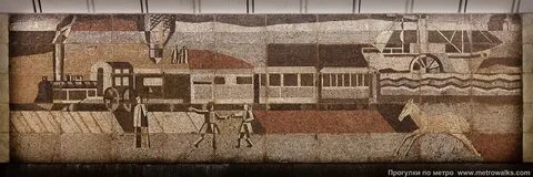 Панно на путевой стене электрозаводская