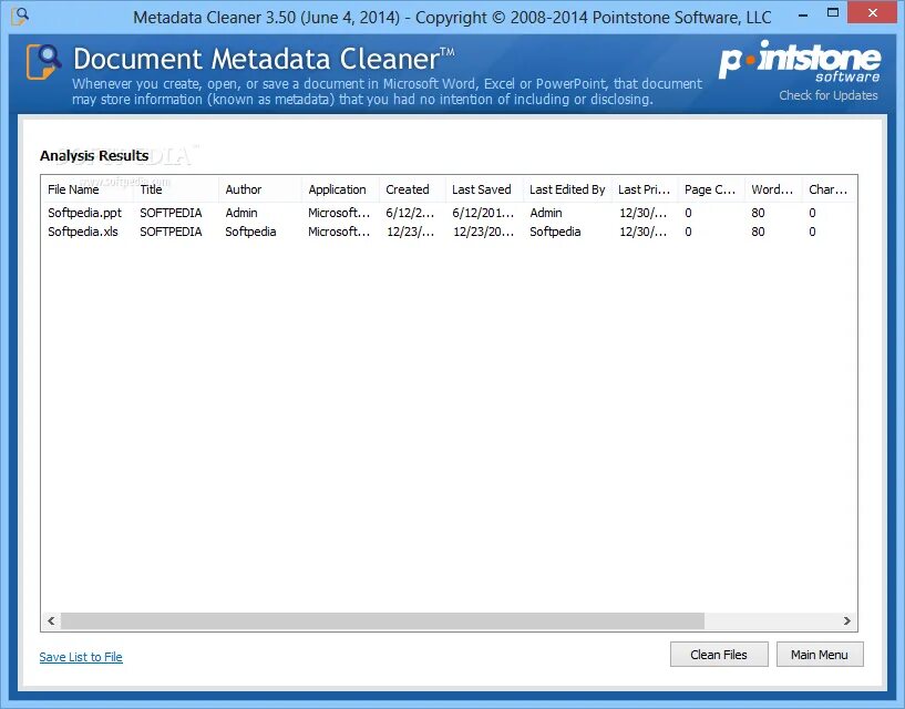 Open check file