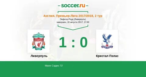 Ливерпуль кристал пэлас статистика личных встреч