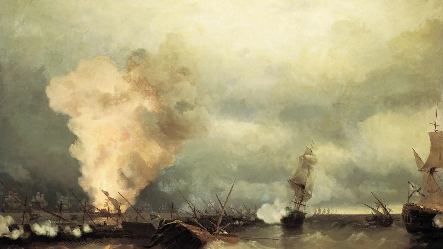 Сражение на черном море. Айвазовский выборгское сражение 1790.