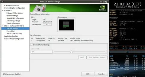 Как настроить вентиляторы на видеокарте nvidia