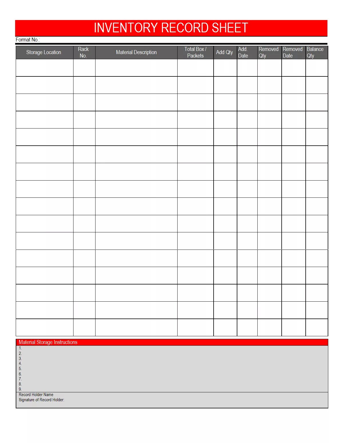 Recording format