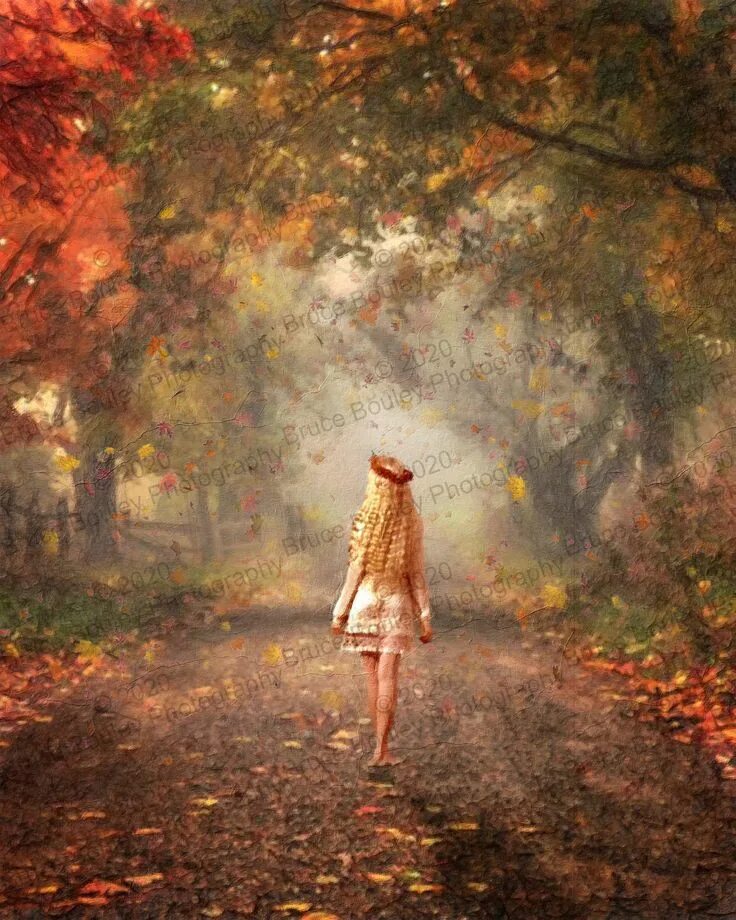 Размышления осени. Осенние размышления. Осенний пейзаж с людьми. Дождь осень фэнтези.