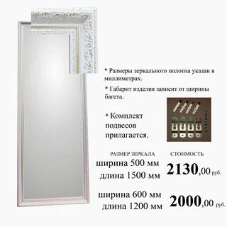 Габариты зеркал