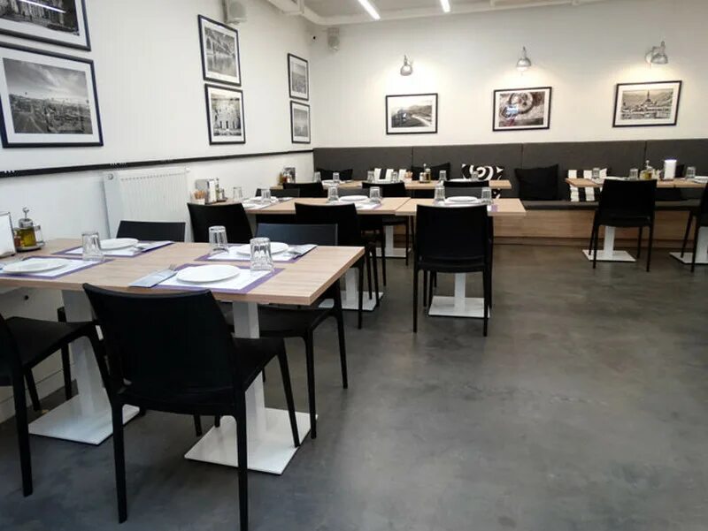 пол в кафе в стиле лофт. интерьер ресторана в стиле лофт. барная стойка в стиле индастриал. пробковое покрытие granorte retile bold. пробковый пол ruscork.