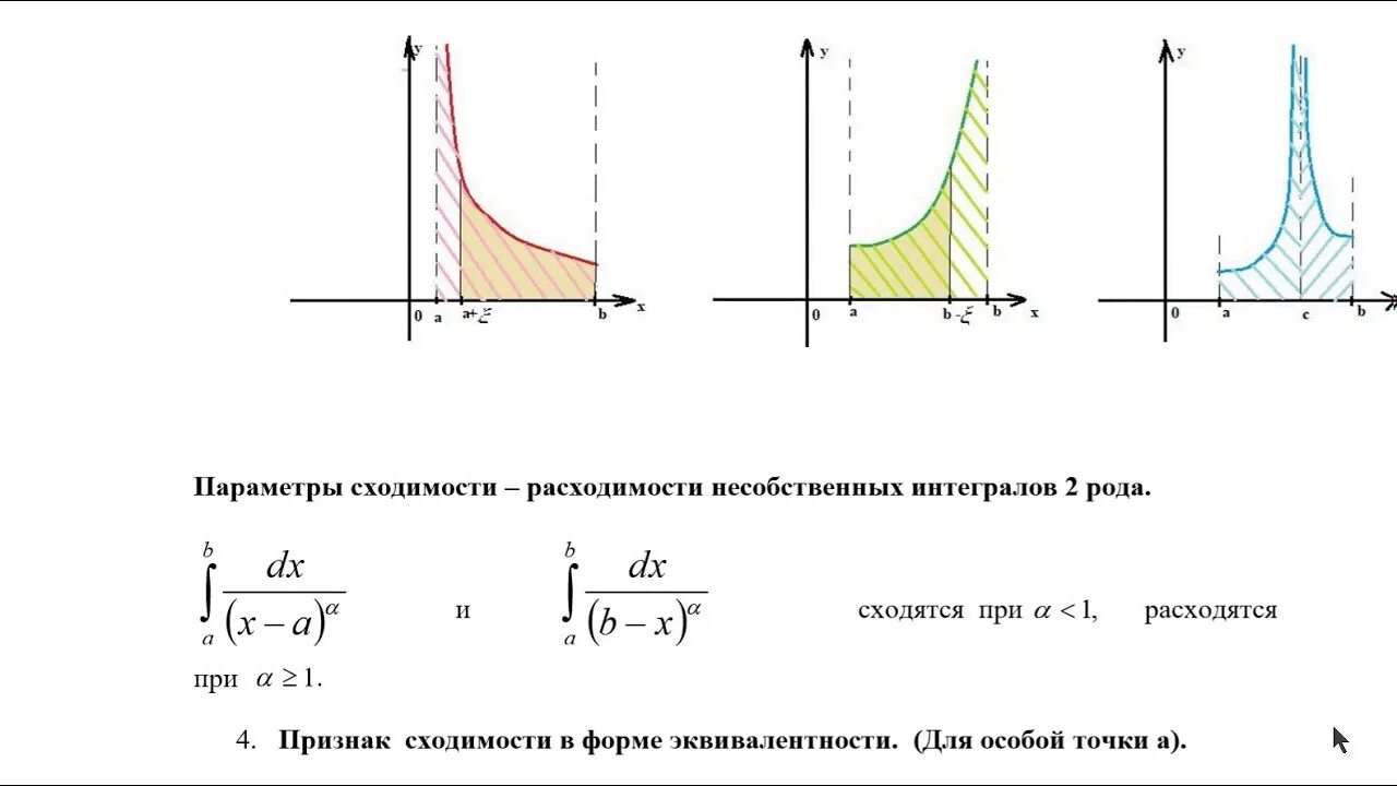 Несобственный интеграл второго рода график. Несобственный интеграл первого рода экспонента. Эталонные интегралы сходимость 2 рода. Признаки сходимости интегралов таблица.