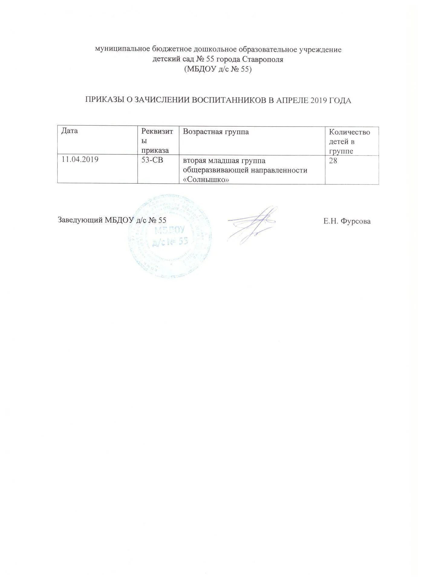 Приказы по зачислению в образовании