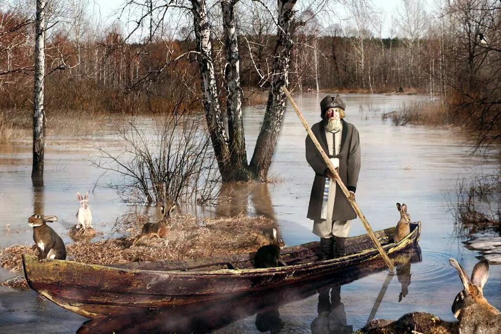 Мозай. Дед Мазай и зайцы. Половодье дед Мазай и зайцы. Картина дед Мазай и зайцы художник.