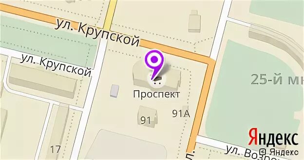 Карта улицы крупской