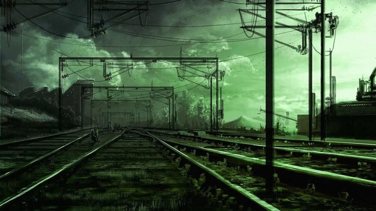 Эр2 заброшенная. Поезд постапокалипсис. Железная дорога. Арты поезда. Жд станция постапокалипсис.