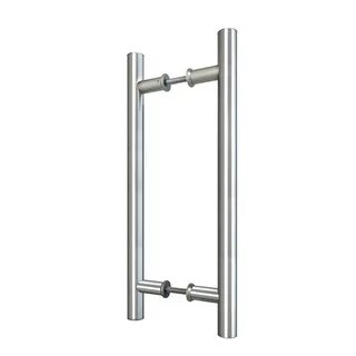 Entrance door pull handles stainless steel
