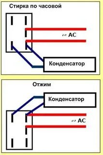 Схема двигатель стиральной