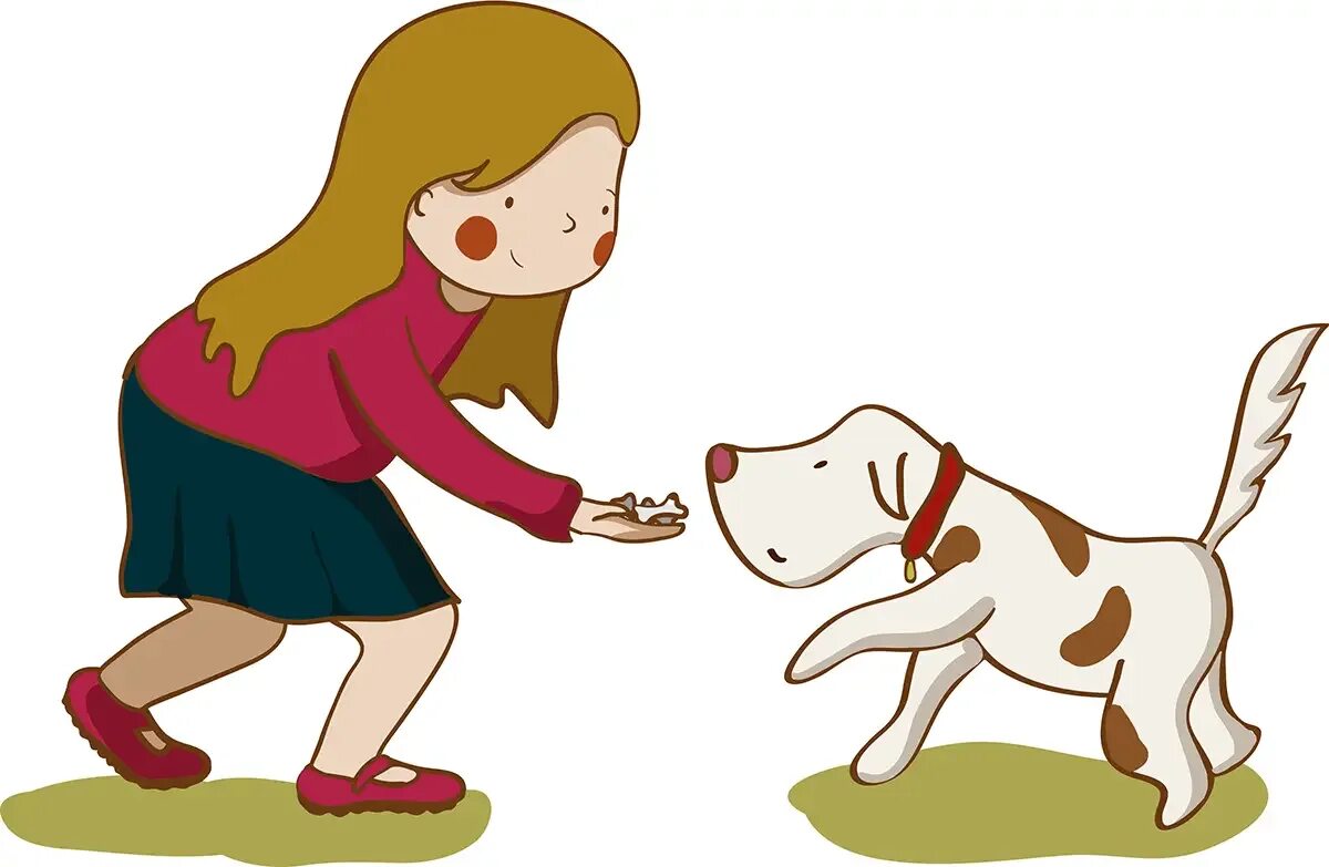 Where is her dog. Девочка с собакой рисунок. Девочка кормит собаку. Маленькая девочка кормит собаку. Собачка девочка лежит картинка для детей.