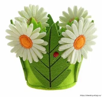 Ромашка из фетра
