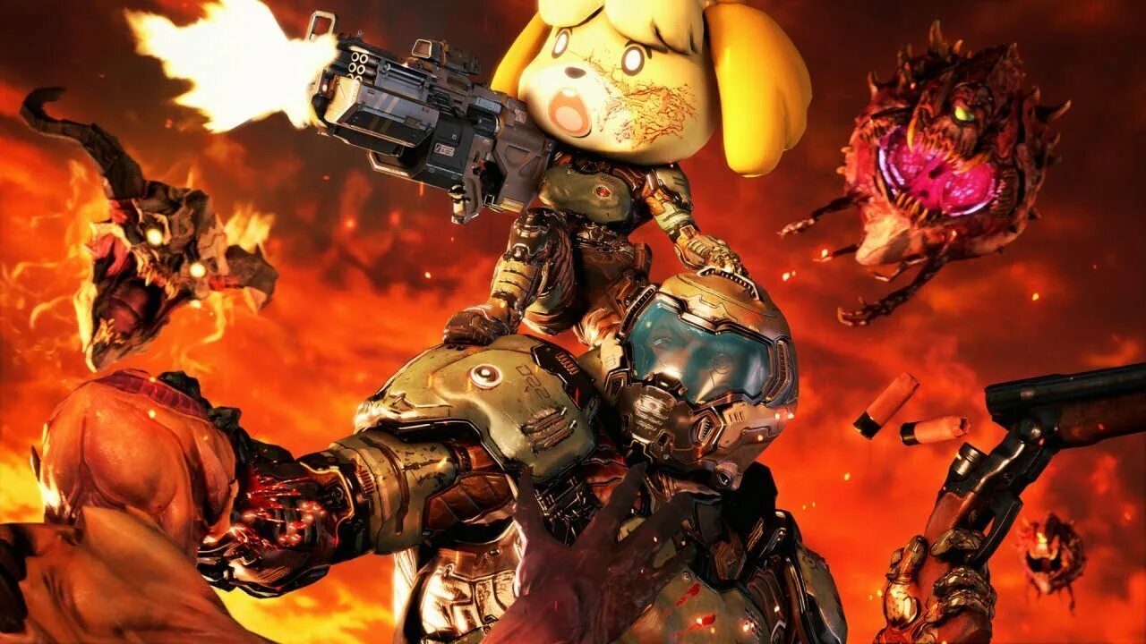 Doom crossover. Дум и энимал кроссинг. doom crossing: eternal horizons.