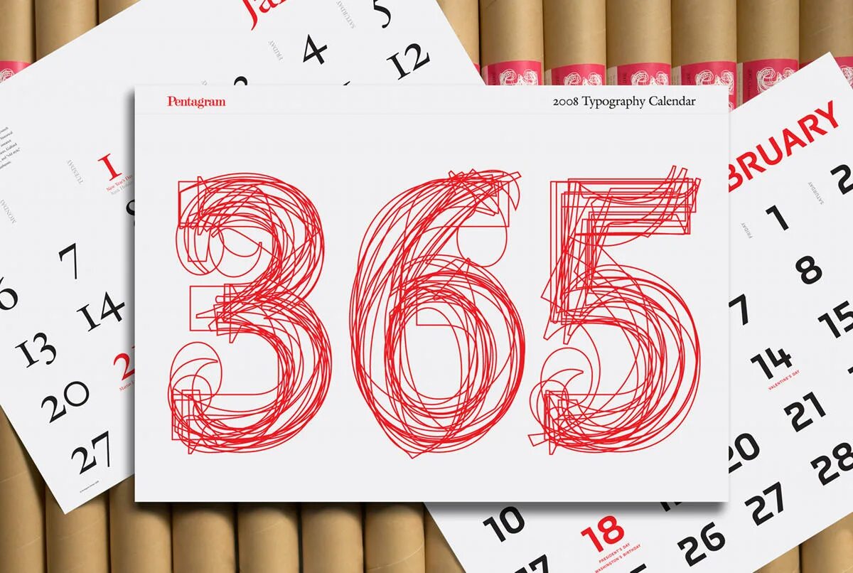 Типографика цифры. Рисунок на отсчет 365 дней. Сердце отсчет дней до ДМБ. Шрифтовой плакат. В течение 365 дней