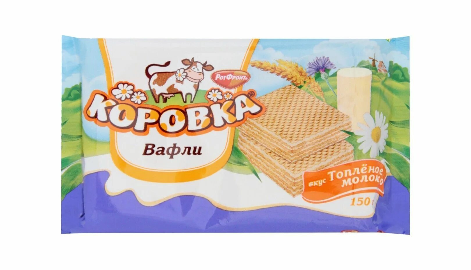 150 гр. Вафли рот фронт коровка топленое молоко. вафли коровка 150 гр. вафли коровка топленое молоко 150 гр рот фронт. вафли рот фронт коровка, 150 г.