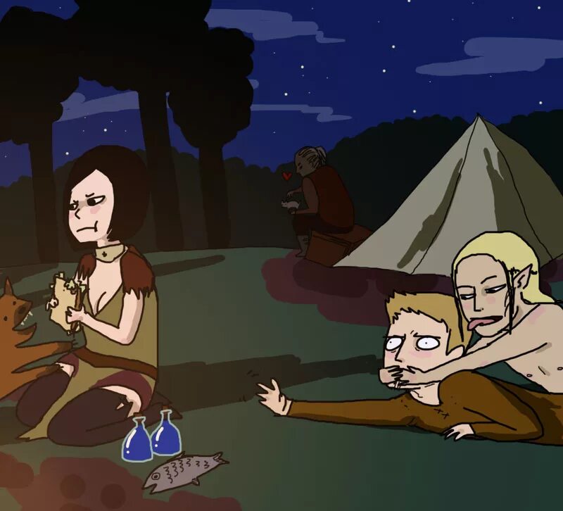 New age camp. Лагерь долийцев dragon age inquisition.