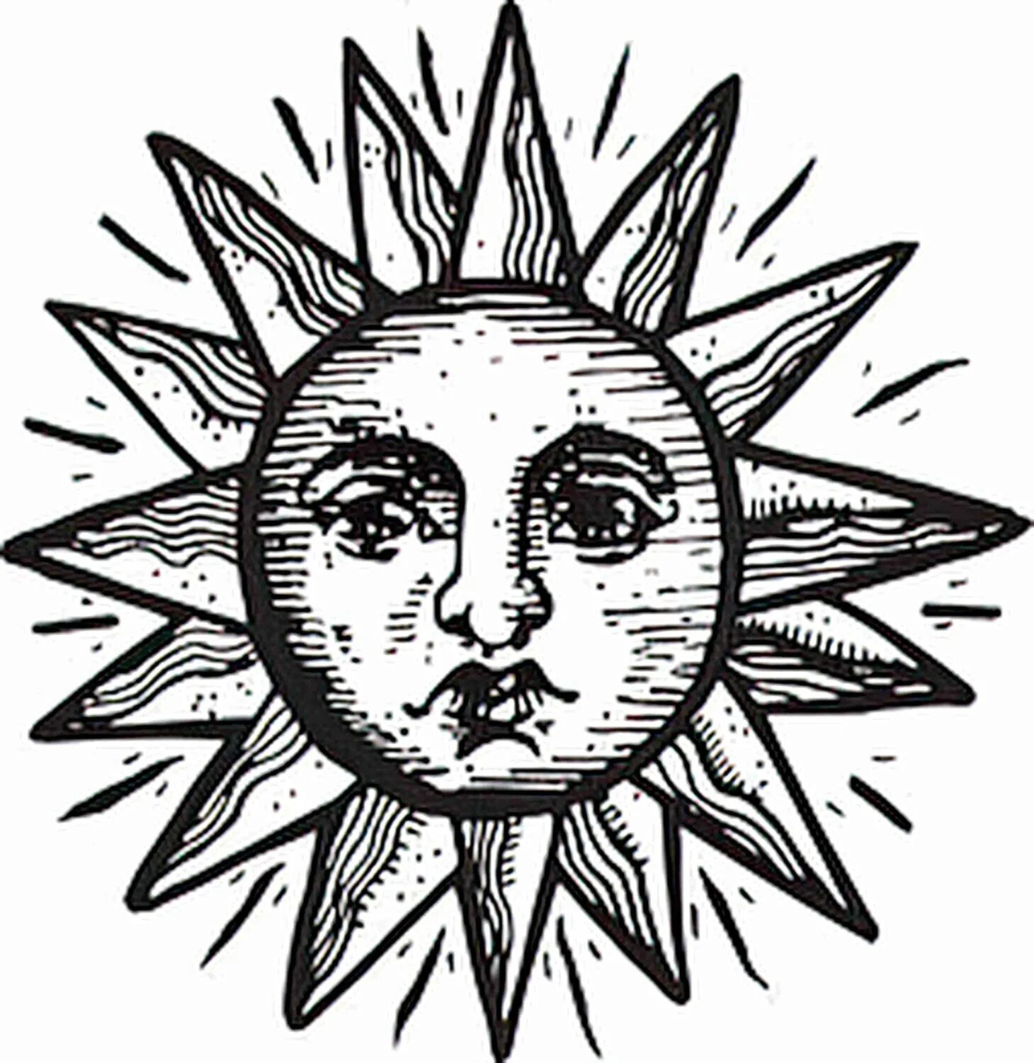 Солнце винтаж. Татуировка винтажное солнце. sun face. vintage sunshine.