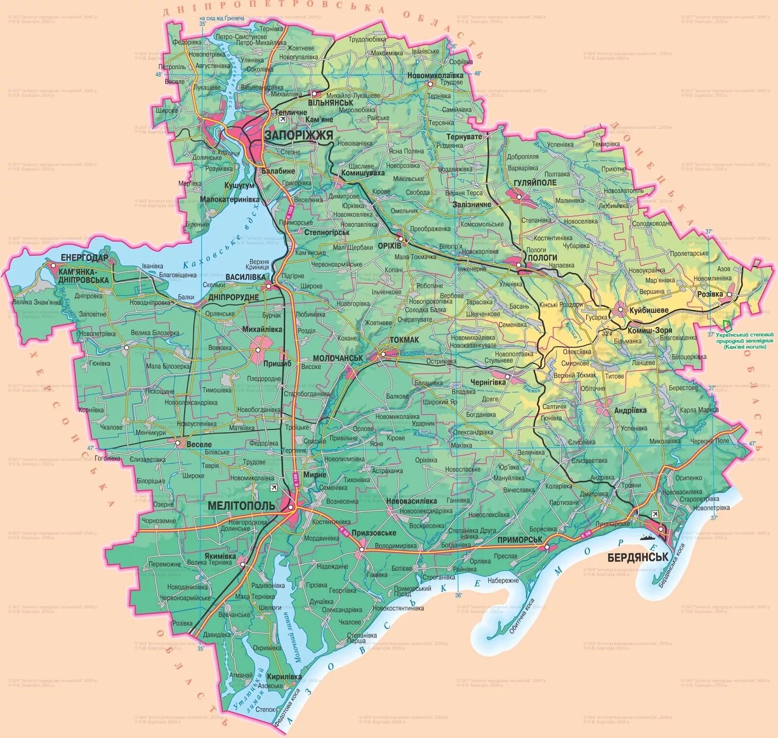 Карта Запорожской обл. Картазапарожской области. Карта Запорожской области подробная. Запорожская область на карте Украины. Село мирное запорожская область на карте