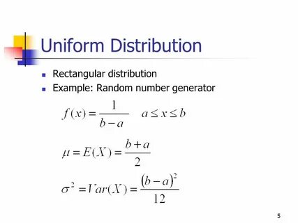Uniform real distribution