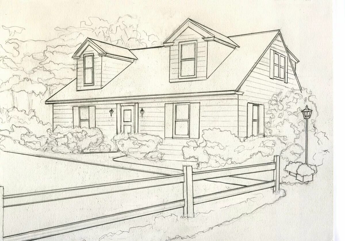 Рисунки домов и коттеджей. Дом карандашом. Рисунки домов для срисовки. Рисунки домов карандашом для срисовки.