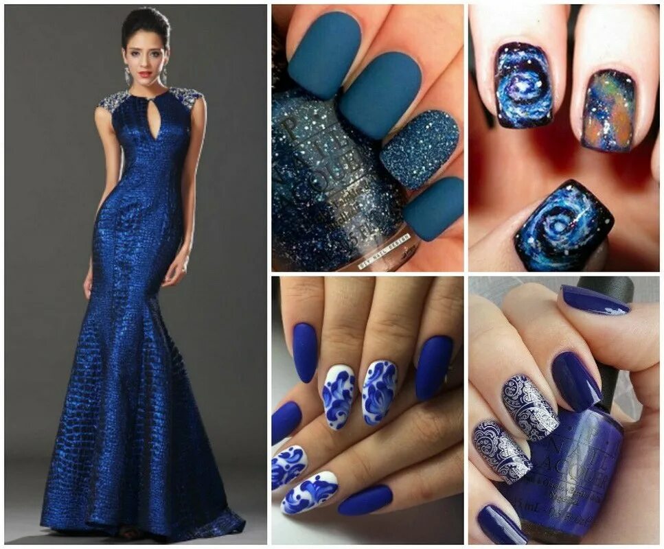 Маникюр под темно синее платье. Маникюр под темно синее вечернее платье. Синий маникюр. Темно синие ногти. Синий лак для ногтей.
