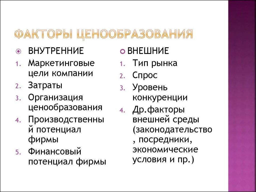 Факторы ценообразования. Факторы формирования цены. Внешние и внтуренниые фыакторы цен. Внутренние и внешние факторы ценообразования. Факторы ценообразования в маркетинге.