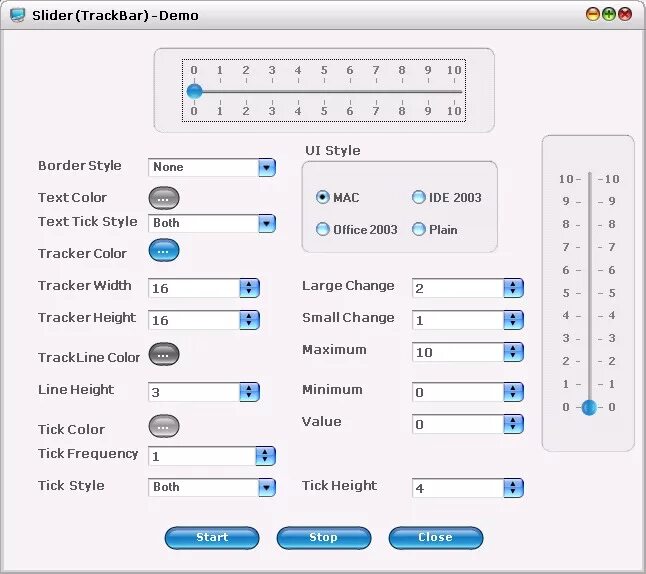 C# дизайн Slider. Элемент управления Trackbar. Кнопки для интерфейса c#. WPF C#. Demo style